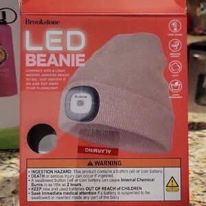 Brookstone LED Beanie in Light Pink